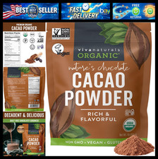 Organic Cacao Powder, Unsweetened, 1 lb (454 g) – Rich Dark Chocolate Flavor, Pe picture