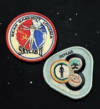 Vintage 1973 NASA Skylab II & 3 Mission Patches Lot of 2 Original Cloth Back picture