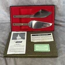 Vintage Vernco Stainless Twister Ice Cream Scoop Spatcha-Knife Wood Handle New picture