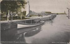 Postcard Waiting to be Locked Through Delaware City  DE 1908 picture