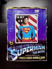 1978 Topps SUPERMAN The Movie Wax Box 36 Unopened Packs Cards BOX NEVER OPENED picture