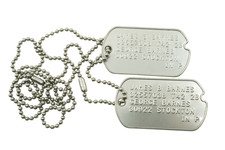 James Bucky Barnes WWII Style Stainless Steel Military Dog Tags Cosplay Costume picture