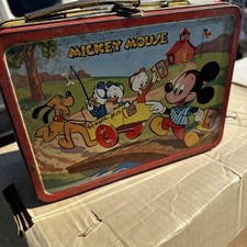 Mickey Mouse Metal Lunchbox 1954 Walt Disney Prooductions Adco picture