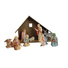 Vintage Rare Hummel Goebel 10 pc Nativity Figurine Set With Crèche W Germany picture