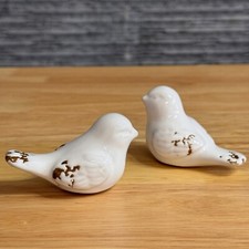 1PCS 3'' Vintage White Ceramic Bird Handmade Figurine Netherlands Tabletop Gift picture