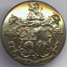 Antique 19 Century England Five Brass Buttons Servant of Moses Montefiore Jewish picture
