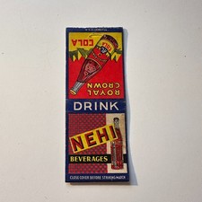 Royal Crown Cola NEHI Beverages Vintage Matchbook Cover 5MB126-2 picture