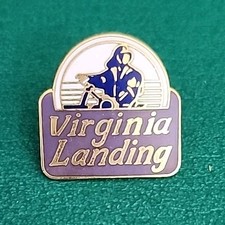 Vtg Virginia Landing Lapel Hat Pin Souvenir Travel Scenic picture