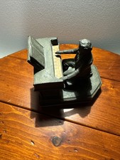 Rare Unmarked & Unpainted J.B. Hirsch Beethoven Piano Bookend 1932 J. Ruhl Metal picture