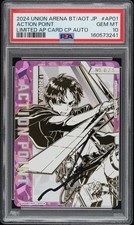 2024 Attack on Titan UNION ARENA Card Eren Yeager PSA 10 AP Serial Action Point picture