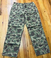 WWII US USMC MARINE P1942 P42 CAMO HBT COMBAT FIELD TROUSERS-SIZE LARGE 36 WAIST picture