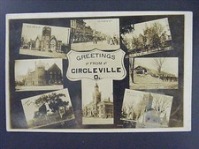 Circleville Ohio Multiview Main Street Courthouse Real Photo Postcard RPPC 1911 picture