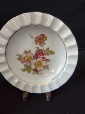Vintage Schumann Arzberg Bavaria Wild Rose Scalloped Plate Gold Rim [7422] picture