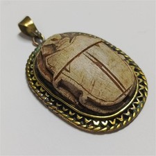 Handmade Egyptian Scarab Copper Pendant – Pharaonic Souvenir Egypt Gift picture