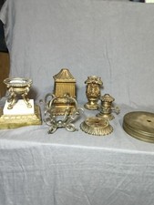 Vintage Mid Century Hollywood Regency Swag Light Lamp Parts - Canopies Bases picture