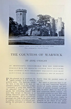 1906 Warwick Castle Countess of Warwick Guy's Tower illustrated picture
