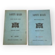 1956 Rock Island Lines Railroad Safety Rules Booklets Lot of 2 Vintage picture