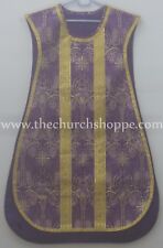 Metallic Purple Spanish Fiddleback Vestment & mass set of 5 piece,chasuble , picture