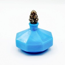 RARE Antique Art Deco Richard Hudnut Le Debut Bleu 1925 Blue Glass Mini Perfume picture