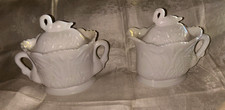Vintage Westmoreland Swan & Cattails Cream & Sugar Set. Milk glass 1940 - 60’s picture