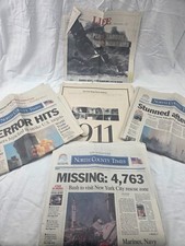 Original 9/11 Newspapers September 11, 2001 Historic Headlines Lot picture