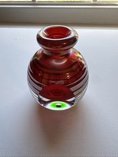 Handblown Murano Sommerso Cut Too Clear Vase Luigi Onesto Design For Oggetti picture