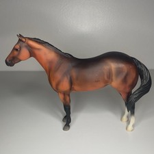 Breyer  American Quarter Horse Swish Tail Dark Red Bay Model Figure #1132 picture