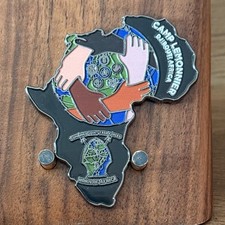 Camp Lemonnier Djibouti Africa Map Shaped Challenge Coin  W#19 picture