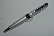 WENGER Ballpoint Pen Silver & Black Color Chrome Trim Twist Action 1990s picture