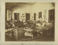 Drawing Room Interior Upper Guseri Howrah Calcutta India c1880s VTG Photo picture