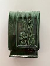 VINTAGE  NAPCO 618 GREEN MID CENTURY (ART NOUVEAU)  Or DECO HEAVY Vase Planter picture