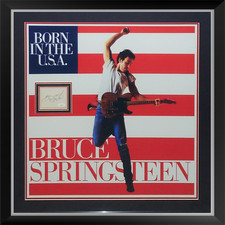 Bruce Springsteen Born in the USA 24x24 Concert Poster Deluxe Framed with Autogr picture