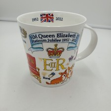Dunoon Cair Queen Elizabeth Platinum Jubilee Mug Corgi Crown Royal Harrods 2022 picture