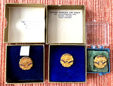 Lot of 3 Vintage Sunoco Employee Service Pins 14K picture