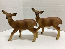 Lugenes Japan Deer Pair Ceramic  Figurines Rare picture