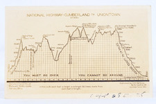 National Highway Cumberland To Uniontown MD Elevation Graph RPPC Postcard picture