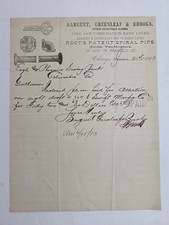 1883 antique SARGENT GREENLEAF & BROOKS chicago BANK LOCKS LETTER Phoenix Bank picture