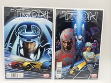 TRON Original Movie Adaptation 1 & 2 Complete Set Marvel 2011 NEWSSTAND Variant picture