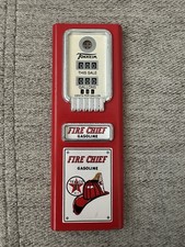 Vintage Texaco Fire Chief Gas Pump Toy Front Faceplate Shell Metal Part Tokheim picture