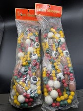 Vintage Wooden Bead Sports Garland Lot 2 The Trim Shoppe Christmas Tree  picture