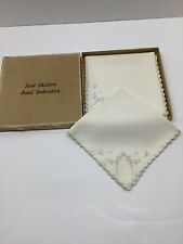 Vintage linens Real Madeira Embroidered napkins 12” set of 6 in box great cond. picture