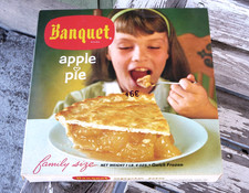 RARE Vintage 1965-1970 Banquet Frozen  APPLE PIE Carton Box EMPTY Advertisement picture