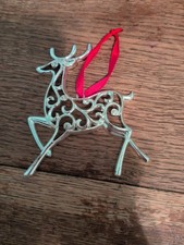 Lenox silver plate reindeer ornament picture