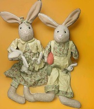 Vintage Style Cloth Easter Bunny Rabbit Family From Unicorn Merchandise Corp picture