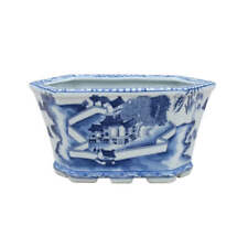 Blue and white Landscape Hexagonal Cachepot picture