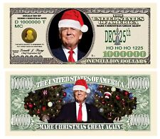 Donald Trump Merry Christmas Santa Presidential Million Dollar Bill with Holder picture