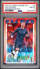 Cole Palmer 2024-25 Topps Chrome UEFA Hongbao Red Foil 7/8 PSA 8 Chelsea picture