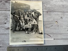 ORIGINAL WWII USAAF PHOTO B-26 BIG FAT MAMA TOO WITH CREW - 322nd BG 8TH picture