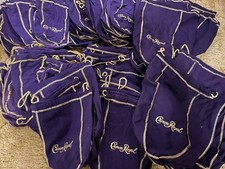 Crown Royal Bags Bulk Lot of 100 Purple Assorted Sizes S,M,L picture