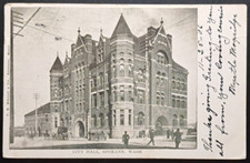 1906 Spokane WA City Hall F.B. Wright Co. Early Horse-Drawn Carriages picture